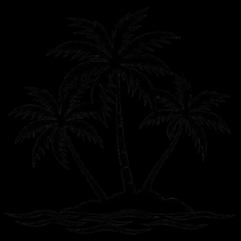 Tropical palm trees in Zanzibar